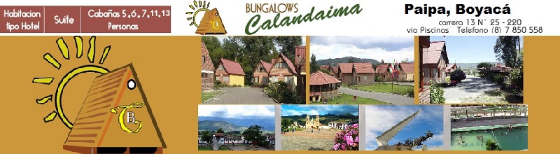 caba&ntilde;as bungalows paipa